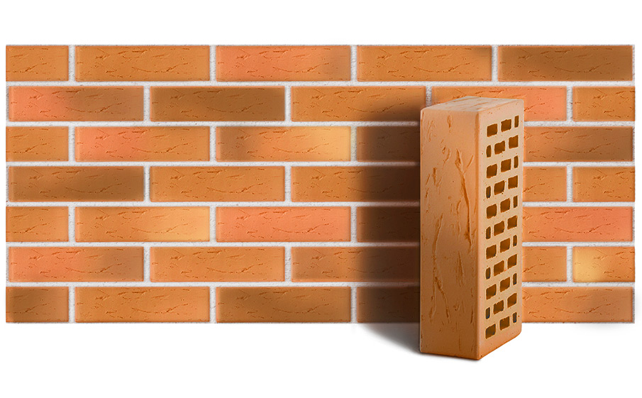 Кирпич ЛСР пустотелый соломенный флэшинг рустик M175 250*120*65